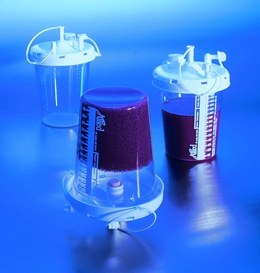 DiSorb Suction Canister Sterilizer Absorbent Powder - Absorbs Bodily Fluids & Blood - For Hospitals, Health Care Facilities, Veterinary Clinics - EPA Approved Solidifier - 1500cc -100 Bottles Per Case