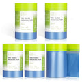 Pre-Taped Masking Film for Painting - 22" x 66' Painters Plastic Sheeting with Automotive Paint Tape and Drape for Covering Cars, Walls, Windows and Furniture Protection (5 Rolls)