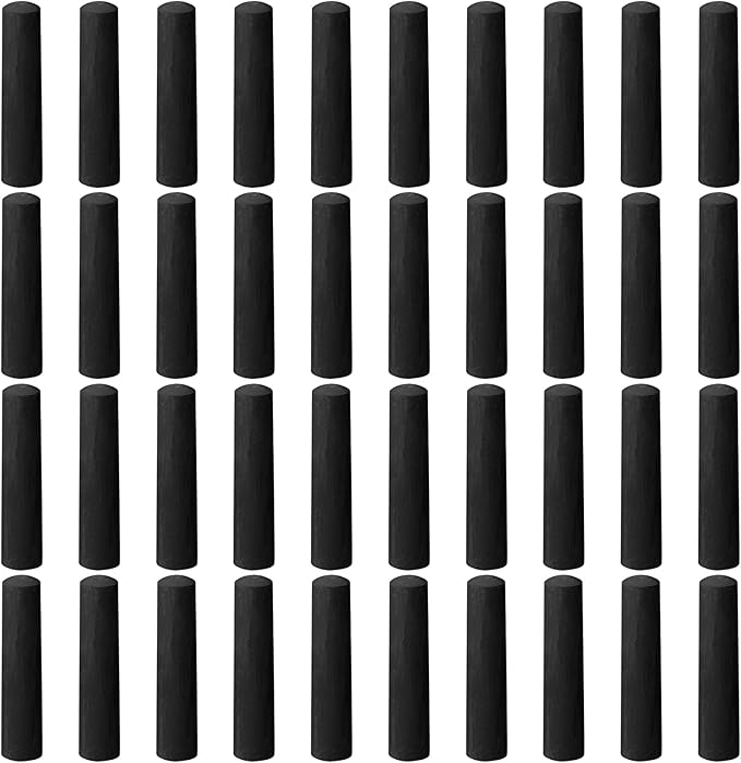 40 Pcs Sidewalk Chalks for Kids Non Toxic Jumbo Chalk for Party Gift Outdoor Art Classroom Play Painting (Black)