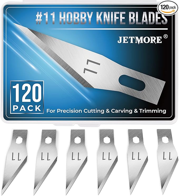 120 Pack Exacto Knife Blades 11, Craft Knife Blades Replacement, Exacto Blade 11, Hobby Knife Blade Refills for Art, Craft, Scrapbooking, Cutting, Carving