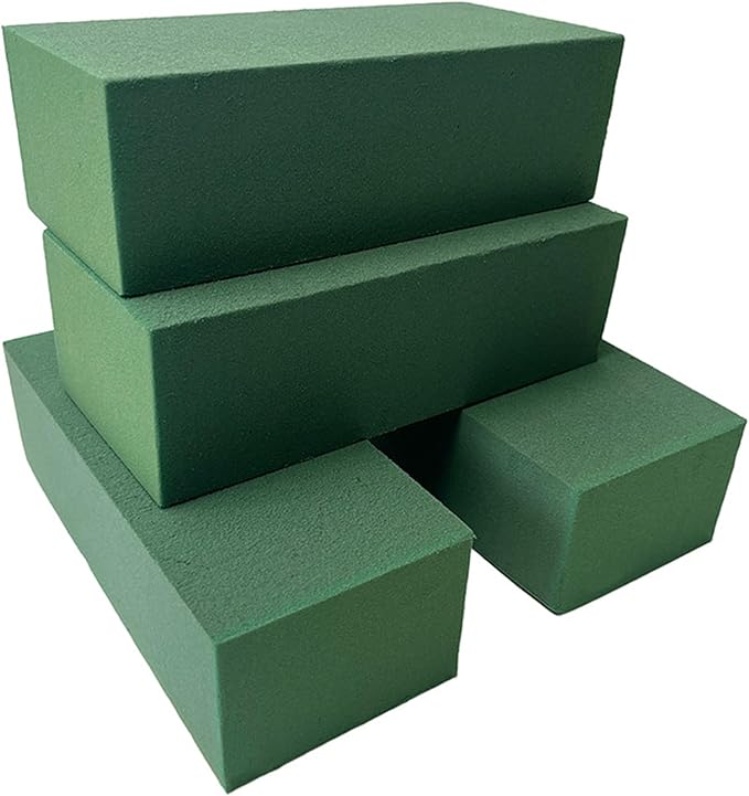 Mindful Design 6-Pack Floral Foam Blocks Dry & Wet for Fresh and Artificial Flowers, 7.8” L x 3.5” W x 2.4” H – Ideal for Weddings, Birthdays, Home, Office, and Garden Decor