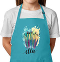 Unisex Kids Apron with Custom Name – Perfect for Painting, Crafts, and Fun Great Christmas Gift or Stocking Stuffer for Kids