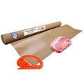 Brown Freezer Paper Roll 36" x 1800" (150 feet) with Cutter - USA-made Freezer Paper for Meat & Fish - Poly-Coated Food Wrapping Material for Freezing - Barrier Against Air & Moisture by IDL Packaging