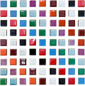 100 Pieces Ceramic Mosaic Tiles, 3/5" Square Shapes, Stained Colors, Ceramic Tiles Supplies for Crafts, Beginner Mosaic Project, Stepping Stones Decor - Mix Color