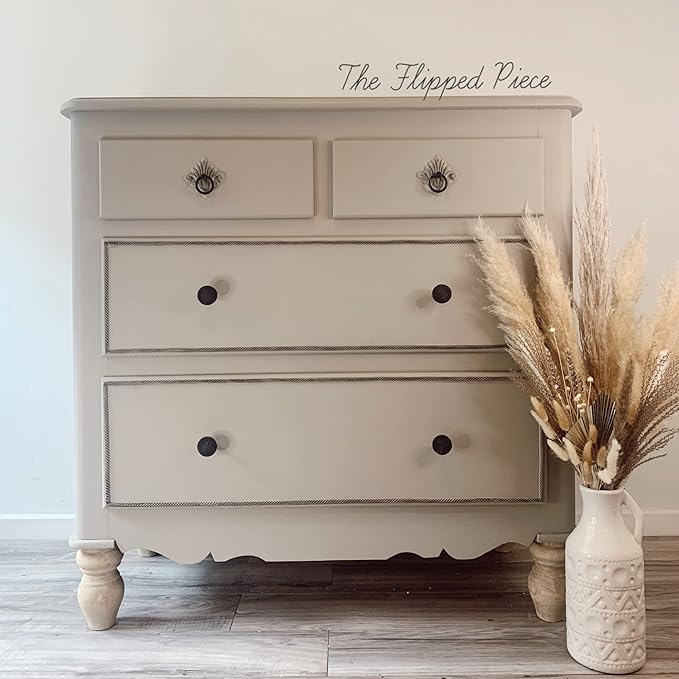 Dixie Belle Paint Company Chalk Finish Furniture Paint - French Linen (16oz) - Matte Light Taupe Chic Chalk Mineral DIY Furniture Paint