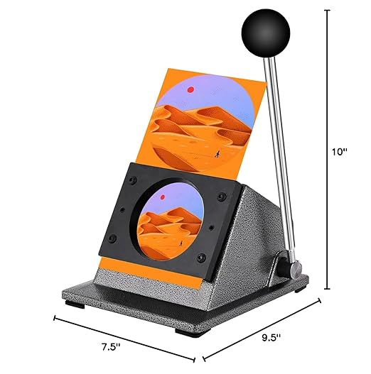 1.97"/50mm Button Paper Cutter 2.36"/60mm Circle Cutter Paper Puncher Precise Graphic Punch Die Cutter Cuts for Making 1.97-inch/50mm Buttons