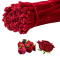 100 Pieces Pipe Cleaners Chenille Stem, Burgundy Color Pipe Cleaners Set for Pipe Cleaners Christmas DIY Arts Crafts Decorations, Chenille Stems Pipe Cleaners (Burgundy)