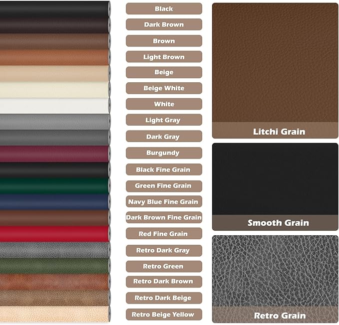 Leather Repair Tape, 16x79 inch Leather Patches for Furniture, Self Adhesive Leather Repair Patch for Sofas, Couches, Leather Covers, Seats, Chairs, Vinyl Repair Tape Black