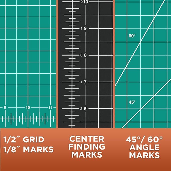 ALVIN GBM Self-Healing Cutting Mat 36 x 72 inch | Double-Sided Green/Black | 5-Layer Gridded Surface for Arts, Crafts and Sewing (actual size 36.61 x 72.83 inches) - Model GBM3672