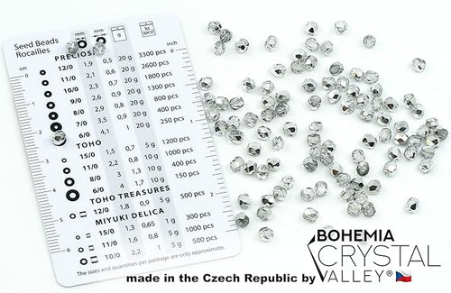 100 pcs of Faceted Fire Polished Pressed Czech Glass Beads 4mm (0.16in), Crystal Silver Aluminum Labrador 00030-27001 BCV