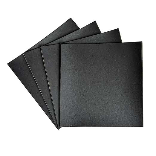 4 Pieces Adhesive Foam Padding 1/4 in Thick X 6 in X 6 in, Anti Vibration Pads, Closed Cell Foam Pads for Anti-Slip, Shock Absorption