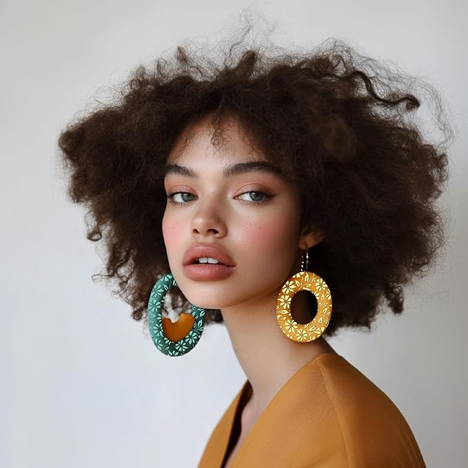 Arbuya Flowers Polymer Clay Texture Mat - Flowers Leaves Leaves Texture Sheet for Polymer Clay Jewelry Making, Earring Charms, DIY Craft Supplies