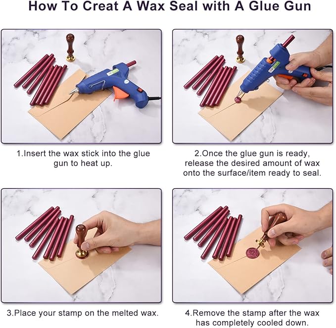 Yoption 15 Pieces Fuchsia Glue Gun Sealing Wax Sticks for Wax Seal Stamp, Great for Wedding Invitations, Envelopes, Cards, Christmas Gift Ideas, Wine Packages (Fuchsia)