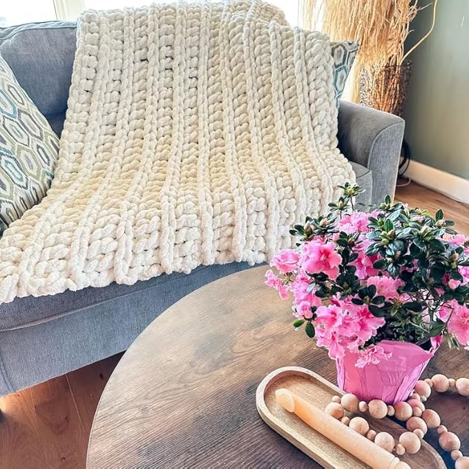 QWM Chunky Blankets Loom Knitting Looms Long Installation Free and Adjustable Foldable Portable Extra Loom Large 38,48,60, 72,84,96 Inch (60inch)