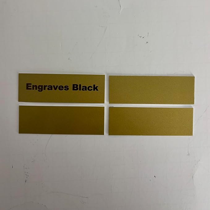 Blank Metal Plates for Laser Engraving - 4 Pack | Aluminum Sheets 0.020" Thick | CO2, Diode, Fiber Laser Compatible | Multiple Sizes & Colors (Gold (engraves black), 1x11.25 inch)