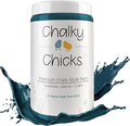 Chalky Chicks All-in-One Chalk Paint for Furniture or Cabinet - 32 Fl Oz - Matte Finish Twilight (Teal Blue) for Metal, Wood Furniture Paint - No Sanding All-in-One for Home Decor & Crafts, USA Made