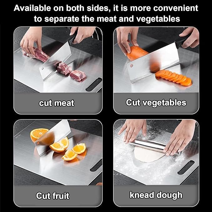 Titanium Cutting Boards for Kitchen,Katuchef Titanium Cutting Board,Non toxic Doubld-Side Available Chopping Boards, Easy to Clean and Store(1PC-L:15.35 * 11.02)