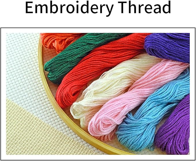 Joyhoor Cross Stitch Kits for Beginners Stamped Cross-Stitch Supplies Needlework preprint Embroidery Kits for Adults DIY Needlepoint Kits Embroidery Patterns 11CT-Colorful Tiger 17.7x17.7 inch