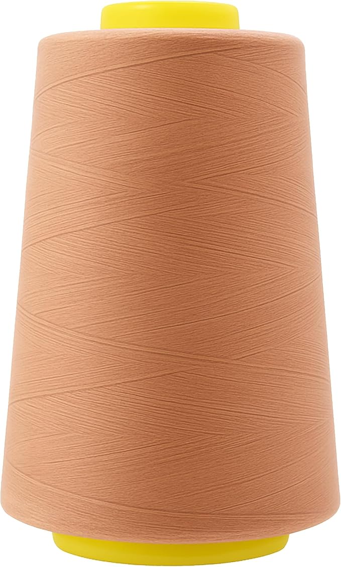 Mandala Crafts 4 Pack of Serger Threads Cones Spools - 40S/2 24000 Yards Polyester Copper Threads for Sergers Machine and Overlock Quilting Sewing Machine