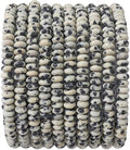 Natural Dalmatian Disk Stone Beads 4x2mm 160pcs Rondelle Loose Semi Gemstone Beads for Jewelry Making Design