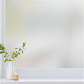 Haton Window Privacy Film Frosted Glass for Bathroom, Static Cling UV Sun Blocking Window Clings, Opaque Decorative Coverings Removable Sticker Heat Control Tint for Home Door, Pure 35.4" x 118.1"