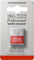 Winsor & Newton Professional Water Colour Paint, Half Pan, Brown Madder