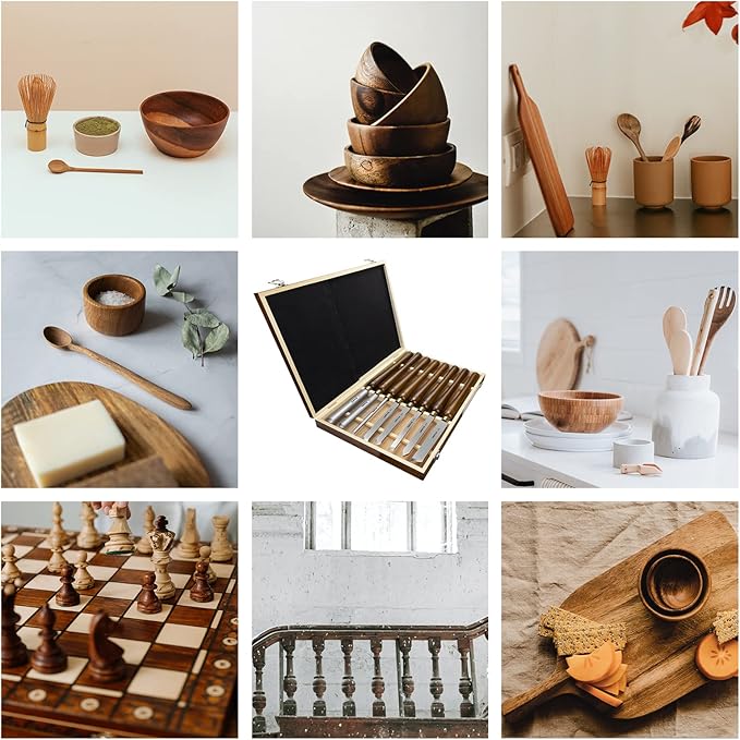 8pcs HSS Wood Turning Tools Lathe Chisel kit with Beech handle