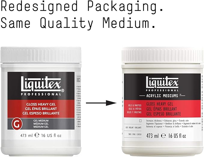 Liquitex Professional Gloss Heavy Gel Medium, 473ml (16-oz)