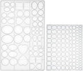 FUNSHOWCASE Cabochon Gem Silicone Mold 2 Trays for Resin Casting Jewelry Making