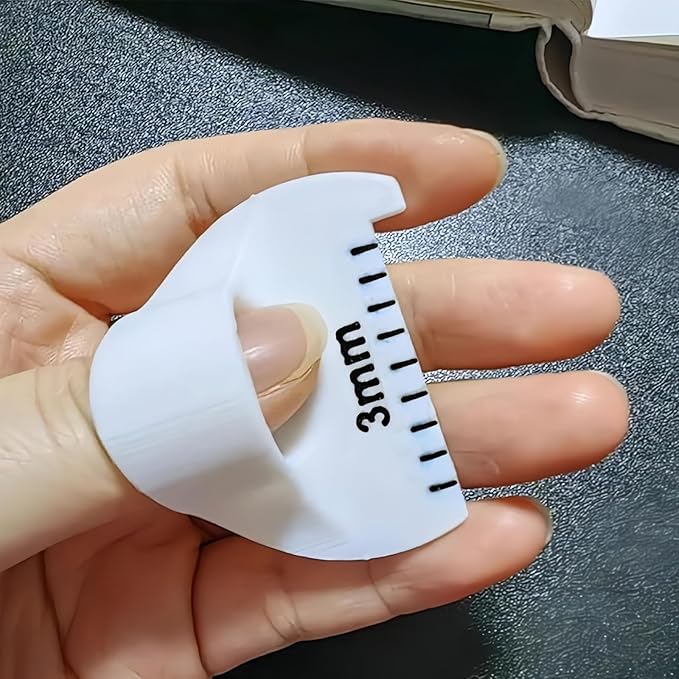 Sewing Finger Ruler for Even Stitches, Magnetic Seam Guide Sewing Kit Supplies Non-Slip Template Mini Measuring Gauge 4mm 3mm 2mm, Quilting Templates Precision Sewing DIY Handmade Sewing Tool (Pink)