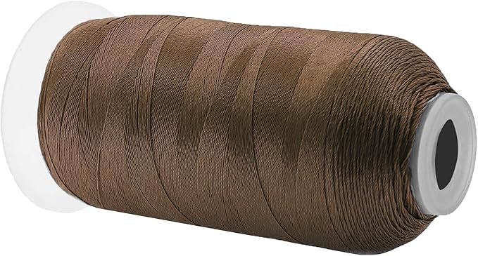 Mandala Crafts Coyote Brown Heavy Duty Thread -1500 Yds Tex 90 Thread for Sewing Drapery Jeans Leather Hair Outdoor Marine Upholstery
