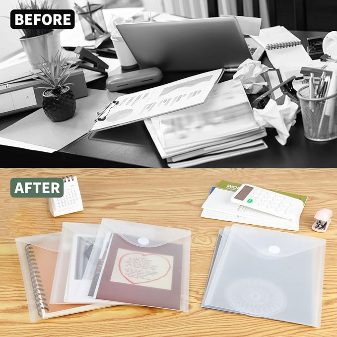 50 Packs Clear Stamp Die Storage Pockets Plastic Seal Bags Storage Case for Cutting Dies Stencil Album Stamp Crafts for DIY Scrapbooking Paper Card Craft Cutting Dies for Card Making