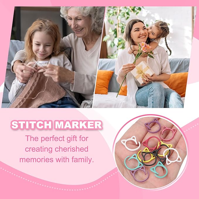uxcell 50pcs Stitch Markers, Spiral Stitch Markers Crochet Needle Clip Counter Knit Ring Crochet Locking Sewing Accessories for DIY Handcraft Knitting and Crocheting, Violet