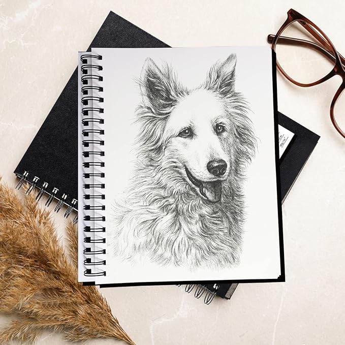 Conda 8.5"x11" Hardbound Sketch Book, Double-Sided Hardcover Sketchbook, Spiral Sketch Pad, Durable Acid Free Drawing Art Paper for Adults