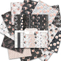 Scrapbook Paper 12x12 inch, 24 Sheets DIY Origami Decorative Craft, Double sided printing, Photo Album Decor Wooden-free Paper for Gift Wrapping Card Making Collage Album Decorative (Black)