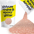 Hemway Polyurethane & Epoxy Glitter Metallic Crystal Flake Additive for Flooring, Jewellery Making, Tumblers and Resin 100g / 3.5oz - Ultrafine (1/128" 0.008" 0.2mm) - Rose Gold