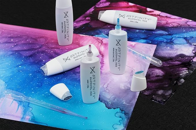 Alcohol Inks 3 Pack - Vibrant, Professional, Dye-Based Alcohol Inks for Artfinity Alcohol Markers, Artists, Drawing, & More! - Lettuce G2-3