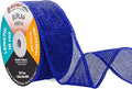 Mandala Crafts Royal Blue Burlap Ribbon 1.5 Inches Wide Jute Ribbons for Crafts - 20 Yds Roll Rustic Burlap Wrap Trim Ribbons for Wreaths Bows Wedding Party Decoration