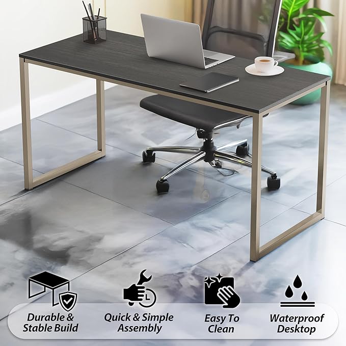 SHW Mission 48-Inch Home Office Computer Desk, Espresso