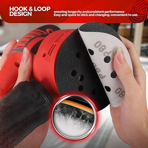 100PCS 5 inch Silicon Carbide Sanding Discs 1500 Grit, Wet Dry Orbital 5 Sander Hook and Loop Sandpaper Disc Ultra Fine Grit, Best for Metal,Automotive Precision Polishing