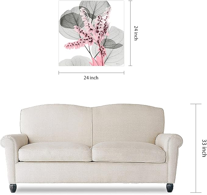 Empire Art Direct Frameless Free Floating Tempered Glass Panel Graphic Wall Art Ready to Hang, 24" x 24", Eucalyptus Bush 1