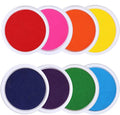MoloTAR Craft Large Ink Pad Stamps Partner Diy Color,8 Colors Rainbow Finger Ink pad for kids (pack of 8)