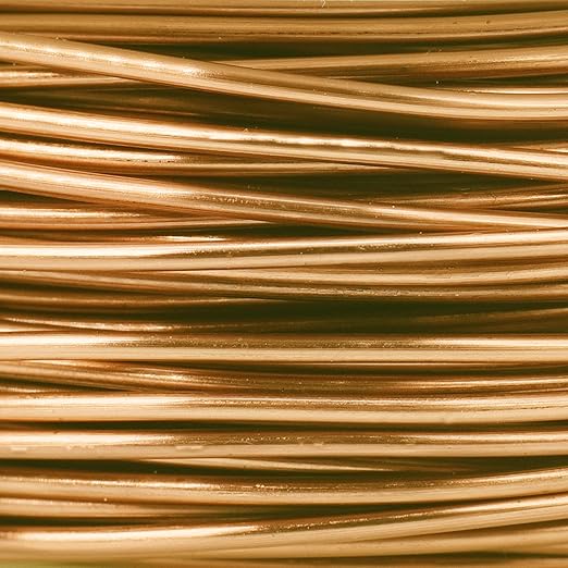 The Beadsmith Wire Elements Craft Wire – Tarnish Resistant, Soft Temper, Round, Gold Color – 0.64mm, 22 Gauge, 8 Yard Spool – Jewelry Making, Wire Wrapping, Floral, & Other DIY Crafts