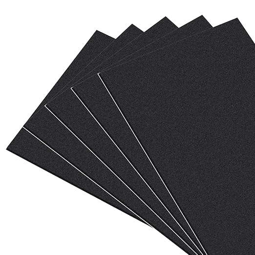 MAGZO 5Pcs Adhesive Foam Padding 1/8 in Thick X 12 in X 8 in,Closed Cell Foam Sheets Neoprene Rubber Self Stick Pads Anti Vibration Pads,Black (12in x 8in x 1/8in, 5Pcs)