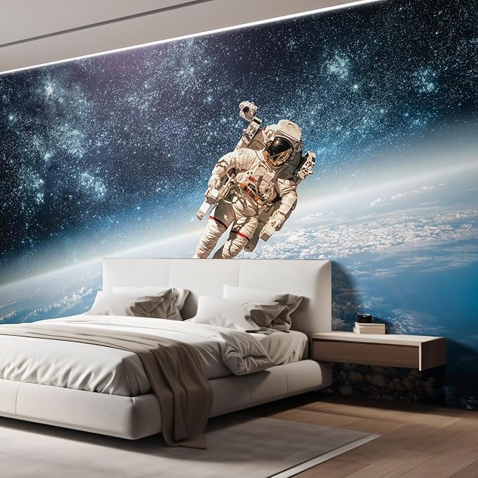 wall26 an Astronaut Floating About Planet EarthWall Mural, Removable Sticker, Home Decor - 96x120 inches