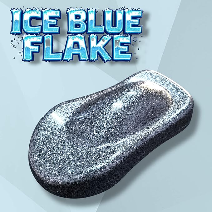 LiME LiNE Sprayable Metal Flake Paint Additive: Solvent Resistant Glitter for Automotive Custom Painting (Ice Blue)