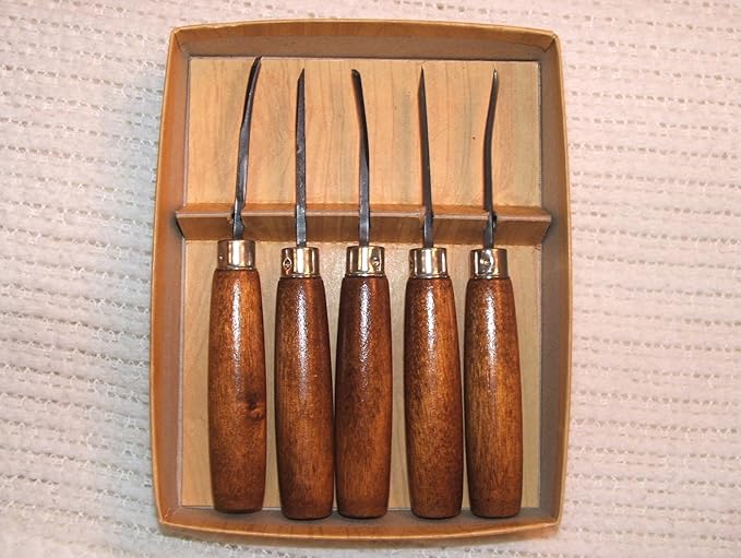 U J Ramelson 110 Wood Carving Set set of 5
