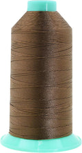 Mandala Crafts Bonded Nylon Thread Coyote Brown Heavy Duty Sewing Threads - 415 YDs Size 346 210D T350 Tex 350 Thread for Leather Jeans Weaving Outdoor Marine Upholstery Threads
