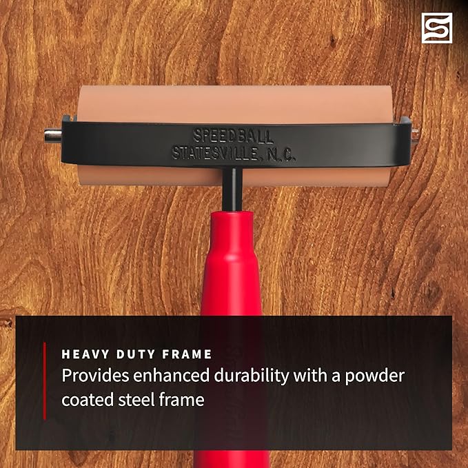 Speedball Soft Rubber Brayer, 2.5-Inch - Roller for Printmaking, Gel & Block Printing and Crafting - Made in USA