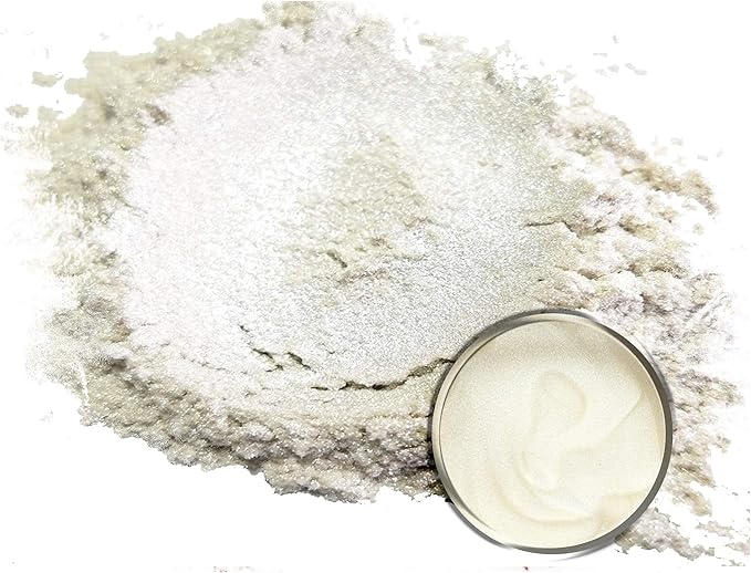 Eye Candy Pigments Premium White Mica Powder - Soma White (25gr) - for Epoxy, Resin, Soap, Paint, Woodworking, Acrylic Pouring, Bath Bombs, Fishing Lures - DIY Arts and Crafts Additive